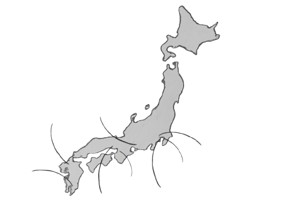 日本列島のイラスト
